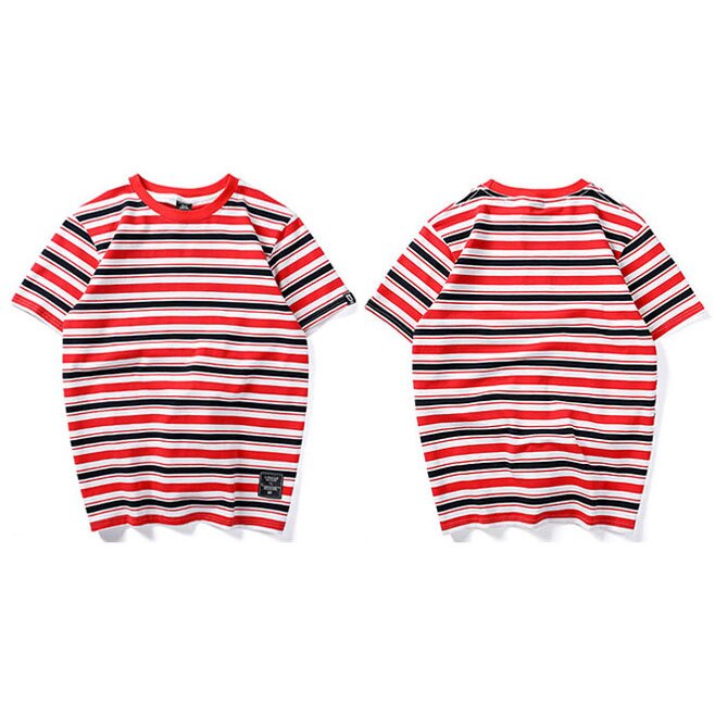 "Striped" Unisex Men Women Streetwear Graphic T-Shirt - Street King Apparel