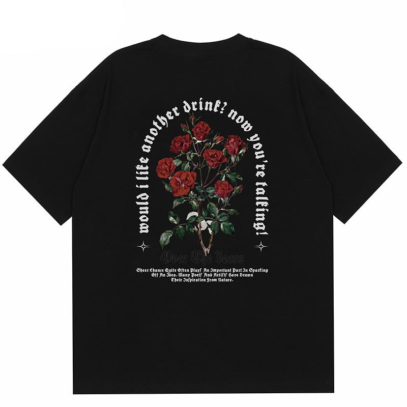 "Fallen Roses" Unisex Men Women Streetwear Graphic T-Shirt - Street King Apparel