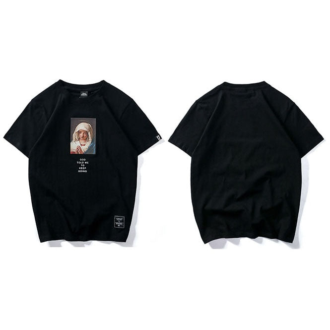 "Virgin Mary" Unisex Men Women Streetwear Graphic T-Shirt - Street King Apparel