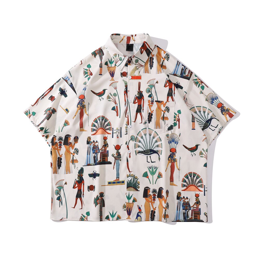 "Full Printing" Unisex Men Women Streetwear Button Shirt - Street King Apparel