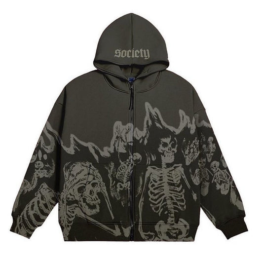 "New Society" Unisex Men Women Streetwear Graphic Hoodie - Street King Apparel