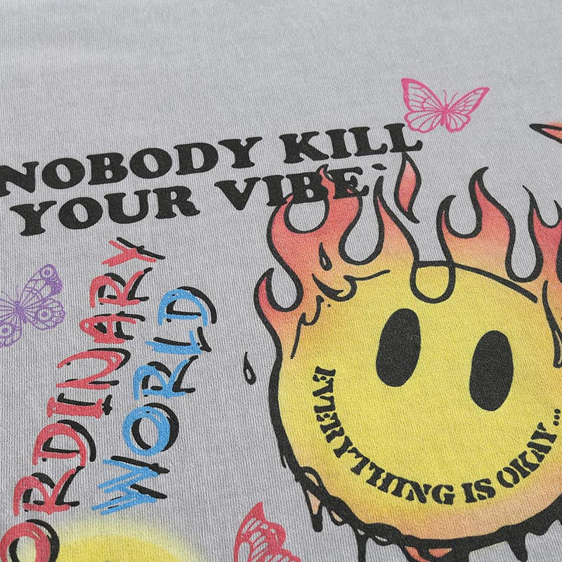 "Keep Smiling" Unisex Men Women Streetwear Graphic T-Shirt - Street King Apparel