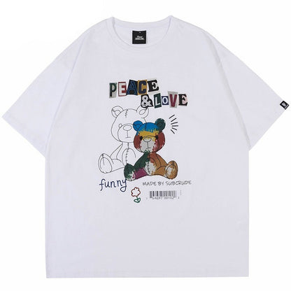 "Peace and Love" Unisex Men Women Streetwear Graphic T-Shirt - Street King Apparel
