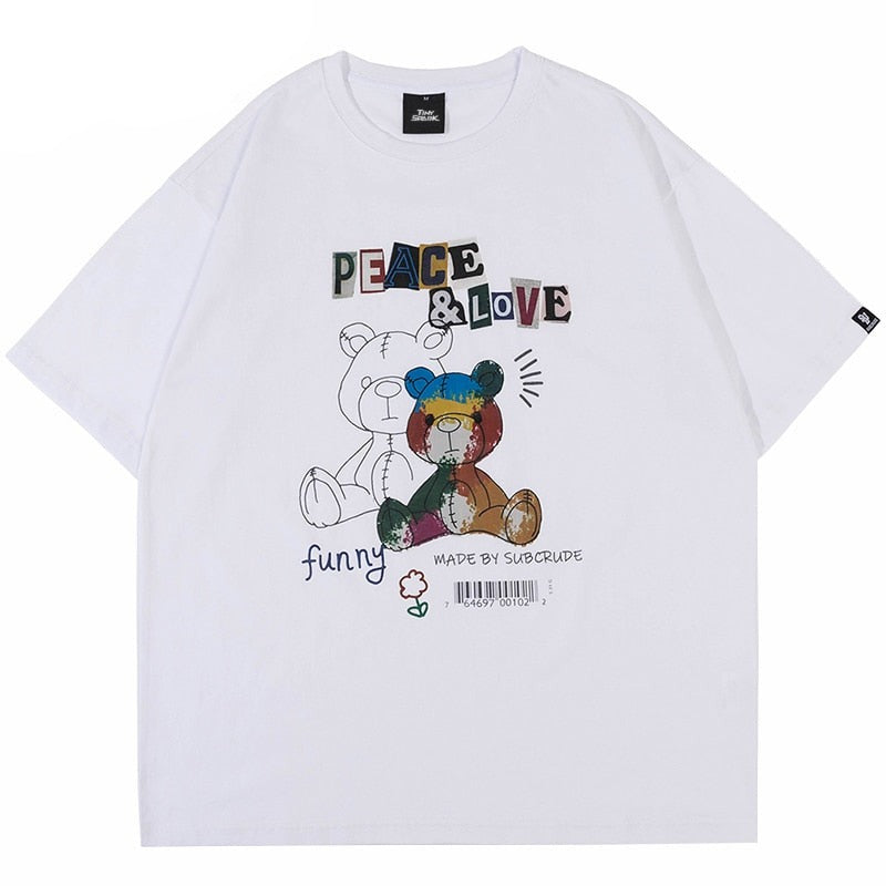 "Peace and Love" Unisex Men Women Streetwear Graphic T-Shirt - Street King Apparel