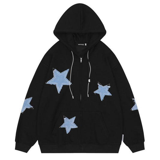 "Purple Star" Unisex Men Women Streetwear Graphic Hoodie - Street King Apparel