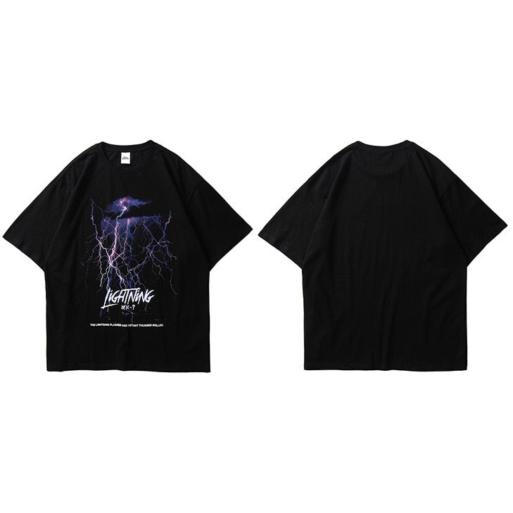 "Lighting Effect" Unisex Men Women Streetwear Graphic T-Shirt - Street King Apparel