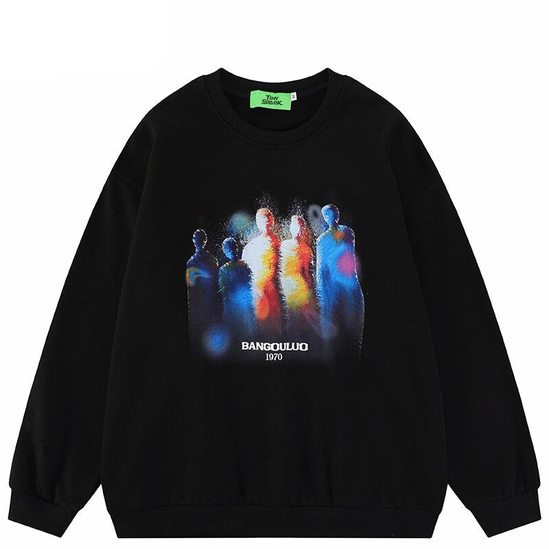 "Foggy Rainbow" Unisex Men Women Streetwear Graphic Sweatshirt - Street King Apparel