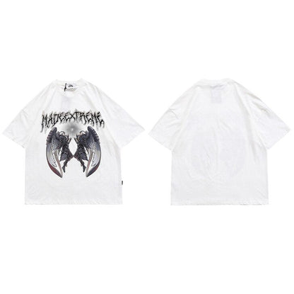 "Angel Wings" Unisex Men Women Streetwear Graphic T-Shirt Daulet Apparel