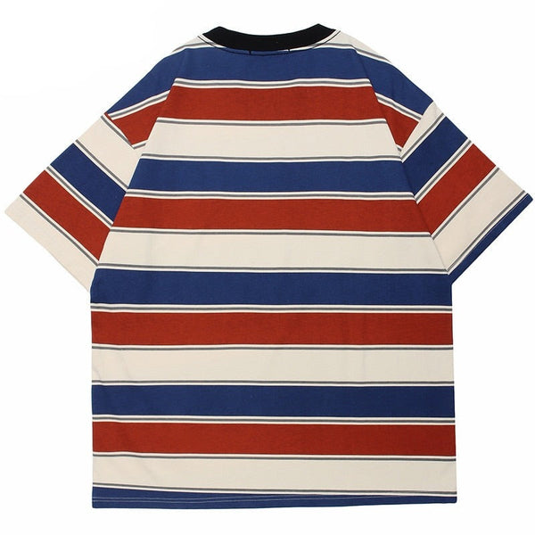 "Striped" Unisex Men Women Streetwear Graphic T-Shirt - Street King Apparel