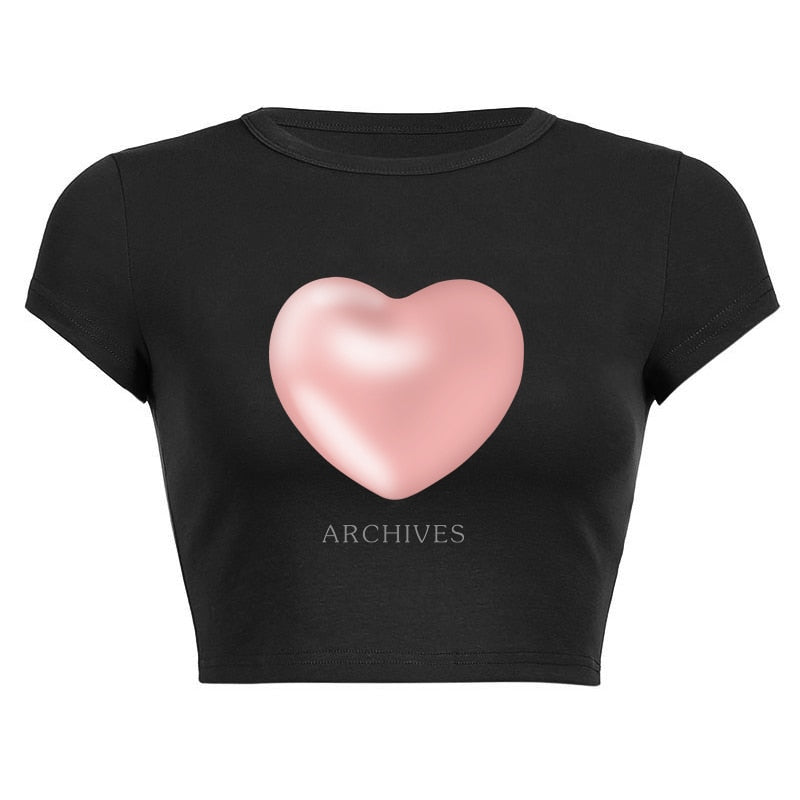 "Find Your Heart" Women Short Sleeve O-Neck Graphic T-Shirt - Street King Apparel