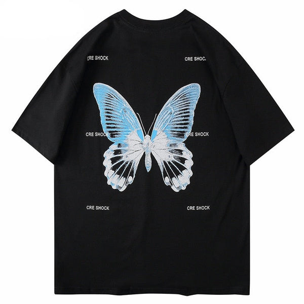 "White Butterfly" Unisex Men Women Streetwear Graphic T-Shirt - Street King Apparel