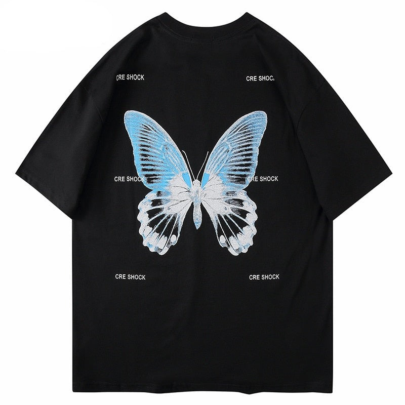 "White Butterfly" Unisex Men Women Streetwear Graphic T-Shirt - Street King Apparel