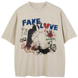 "Fake Love" Unisex Men Women Streetwear Graphic T-Shirt - Street King Apparel