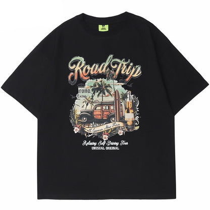 "Road Trip" Unisex Men Women Streetwear Graphic T-Shirt - Street King Apparel