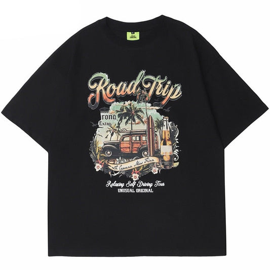 "Road Trip" Unisex Men Women Streetwear Graphic T-Shirt - Street King Apparel