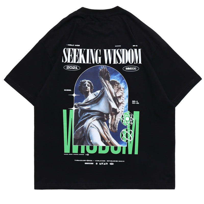 "Seeking Wisdom" Unisex Men Women Streetwear Graphic T-Shirt - Street King Apparel