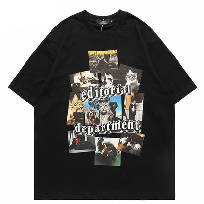 "Editorial" Unisex Men Women Streetwear Graphic T-Shirt - Street King Apparel
