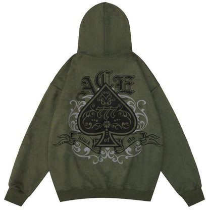 "Ace Of Spades" Unisex Men Women Streetwear Graphic Hoodie Daulet Apparel