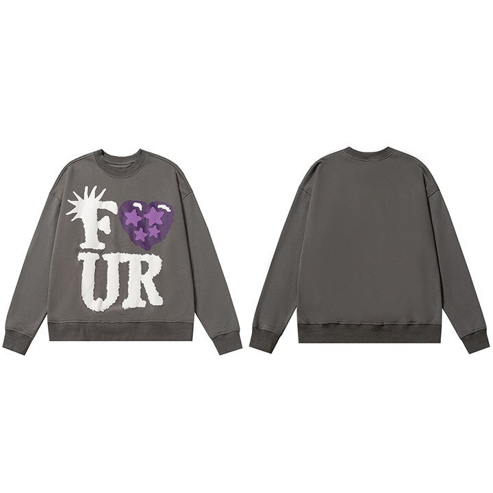 "I Love The World" Unisex Men Women Streetwear Graphic Sweatshirt - Street King Apparel