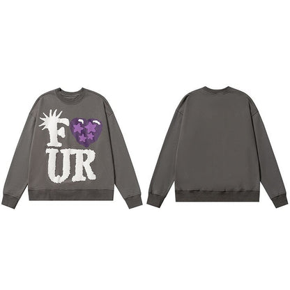 "I Love The World" Unisex Men Women Streetwear Graphic Sweatshirt - Street King Apparel