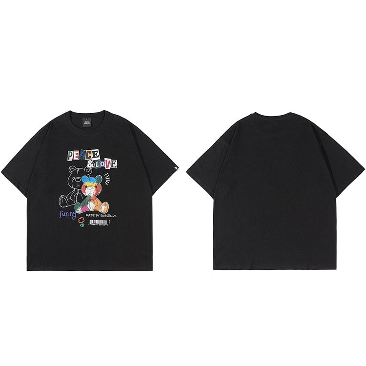 "Peace and Love" Unisex Men Women Streetwear Graphic T-Shirt - Street King Apparel