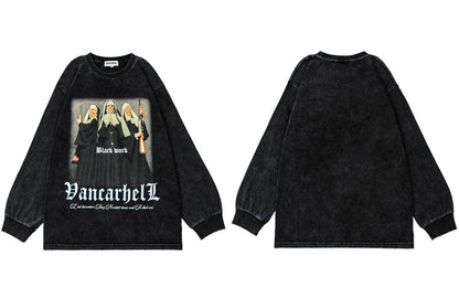 "Back 2 Back" Unisex Men Women Streetwear Graphic Sweater Daulet Apparel