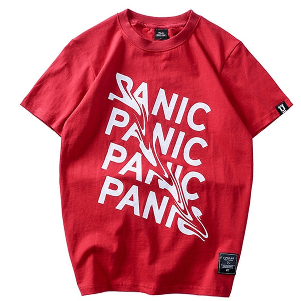 "Panic" Unisex Men Women Streetwear Graphic T-Shirt - Street King Apparel