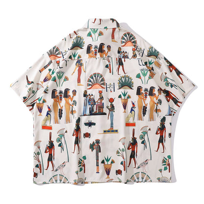 "Full Printing" Unisex Men Women Streetwear Button Shirt - Street King Apparel