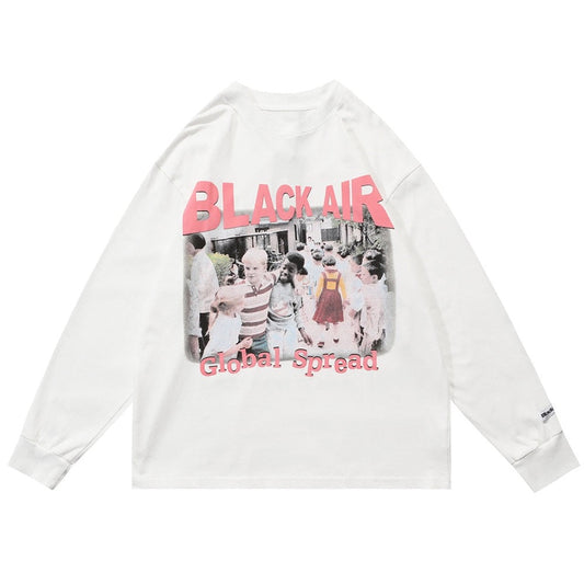 "All Friends" Men Women Unisex Graphic Streetwear Sweatshirt Daulet Apparel