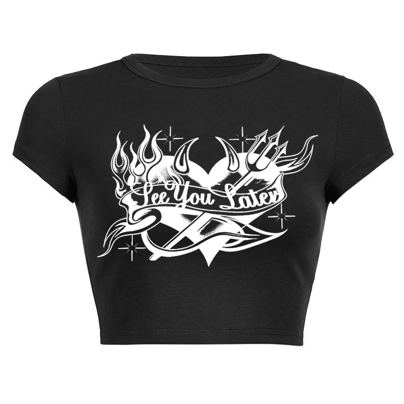 "No Inception" Women Gothic Fashion Vintage T-Shirt - Street King Apparel