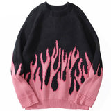 Street King Apparel "Blue Flame" Unisex Men Women Streetwear Graphic Sweater - Street King Apparel