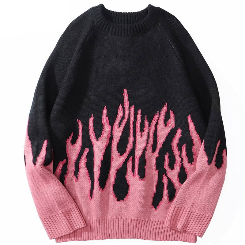 "Lighting Flame" Unisex Men Women Streetwear Graphic Sweater - Street King Apparel