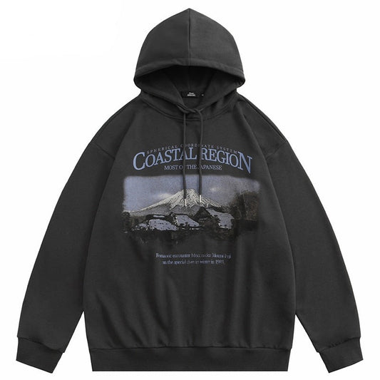 "Mountain Coast" Unisex Men Women Streetwear Graphic Hoodie - Street King Apparel