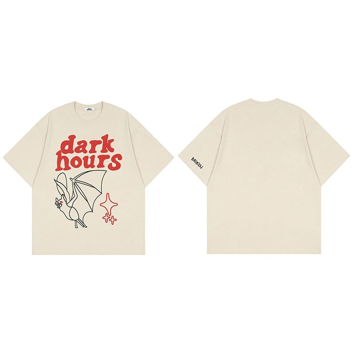 "Dark Hours" Unisex Men Women Streetwear Graphic T-Shirt - Street King Apparel