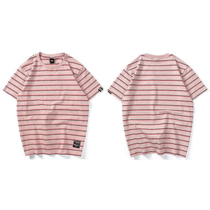 "Striped" Unisex Men Women Streetwear Graphic T-Shirt - Street King Apparel