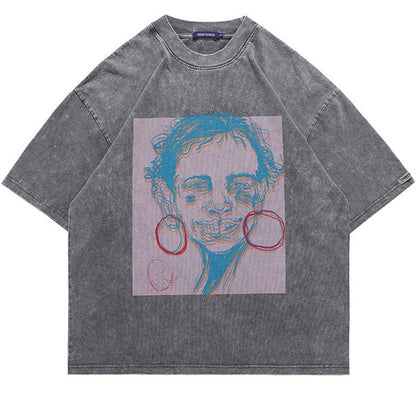 Street King Apparel "Broken Face" Unisex Men Women Streetwear Graphic T-Shirt - Street King Apparel