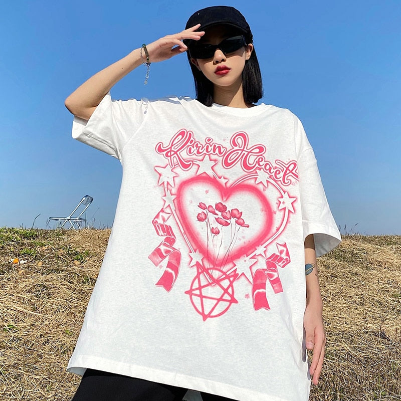 "Heart Garden" Unisex Men Women Streetwear Graphic T-Shirt - Street King Apparel