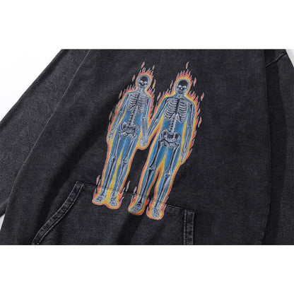 "Twin Flame" Unisex Men Women Streetwear Graphic Hoodie - Street King Apparel