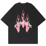 "Red Flame" Unisex Men Women Streetwear Graphic T-Shirt - Street King Apparel