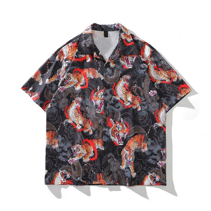 "Fury" Unisex Men Women Streetwear Graphic Button Up Shirt - Street King Apparel