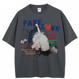 "Fake Love" Unisex Men Women Streetwear Graphic T-Shirt - Street King Apparel