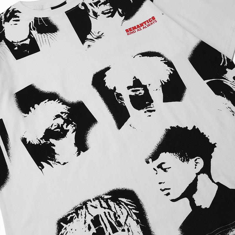 "Faces" Unisex Men Women Streetwear Graphic T-Shirt - Street King Apparel