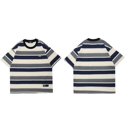 "Striped" Unisex Men Women Streetwear Graphic T-Shirt - Street King Apparel