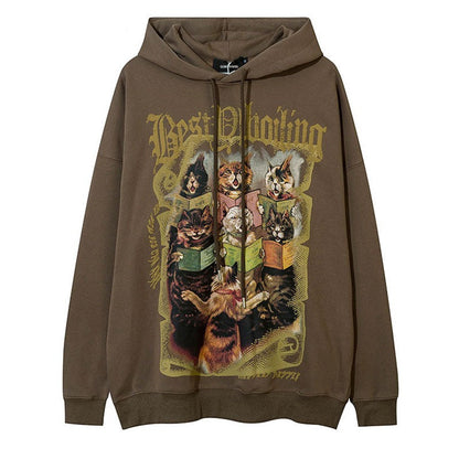 "6 Readers" Unisex Men Women Streetwear Graphic Hoodie Daulet Apparel