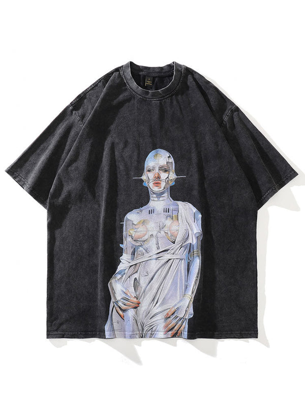 "Robo Queen" Unisex Men Women Streetwear Graphic T-Shirt - Street King Apparel