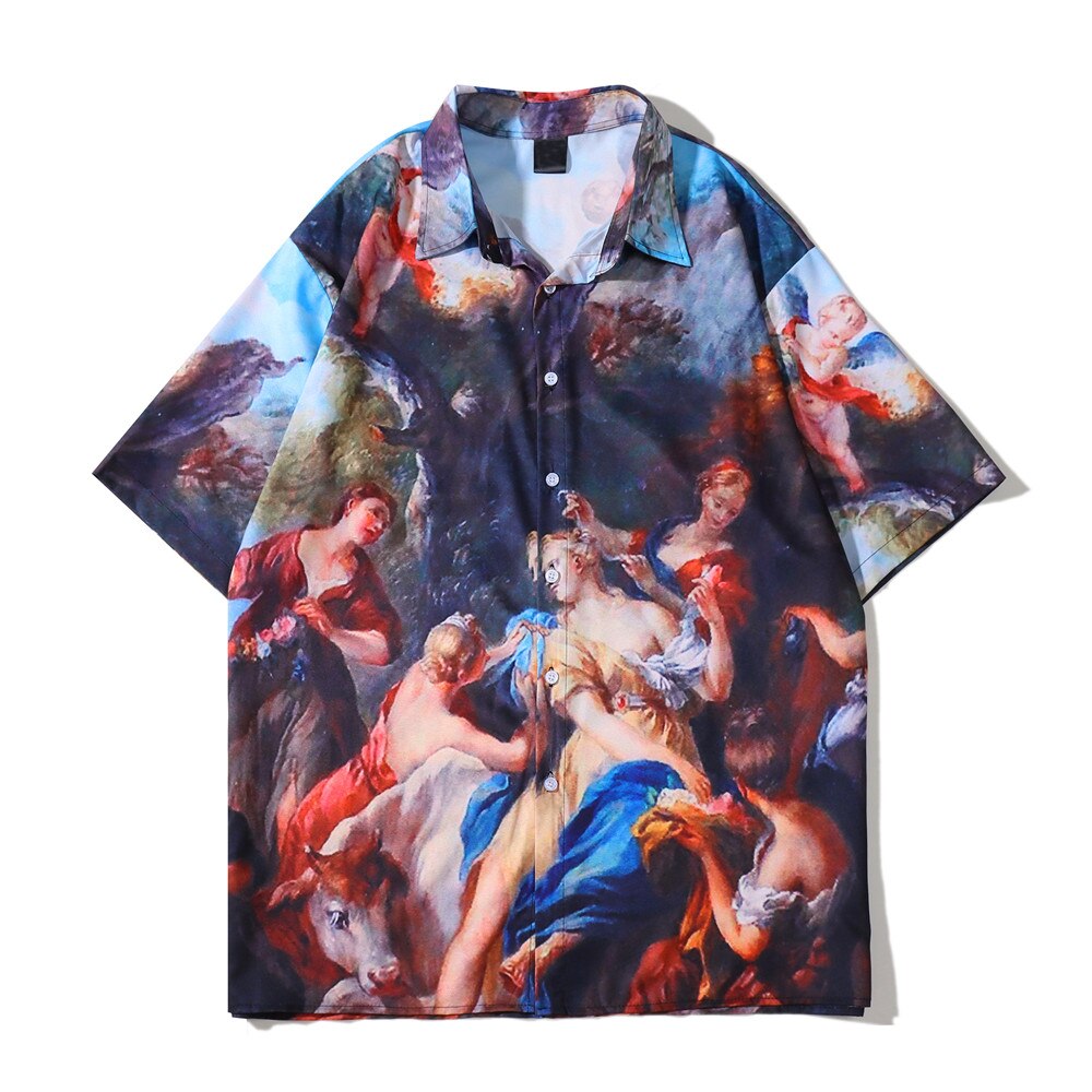 "Gospel" Unisex Men Women Streetwear Graphic Button Up - Street King Apparel