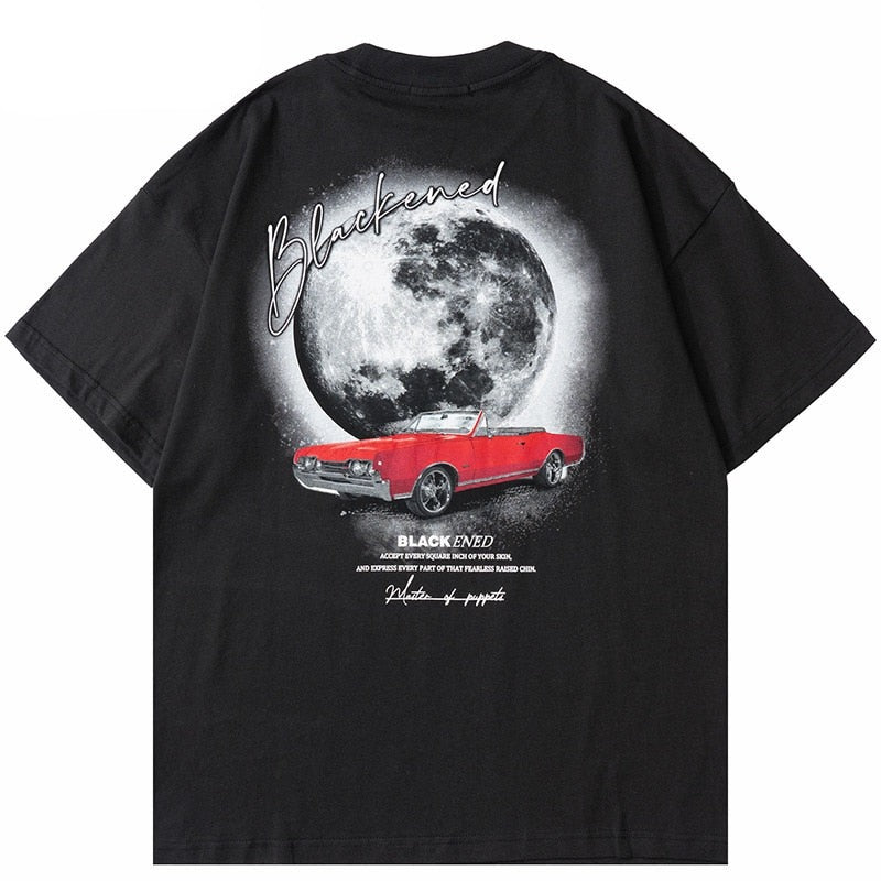 "Landed On Moon" Unisex Men Women Streetwear Graphic T-Shirt - Street King Apparel