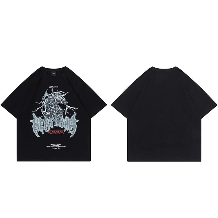"Grey Dragon" Unisex Men Women Streetwear Graphic T-Shirt - Street King Apparel