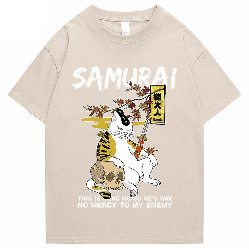 "Samurai" Men Women Streetwear Unisex Graphic T-Shirt - Street King Apparel