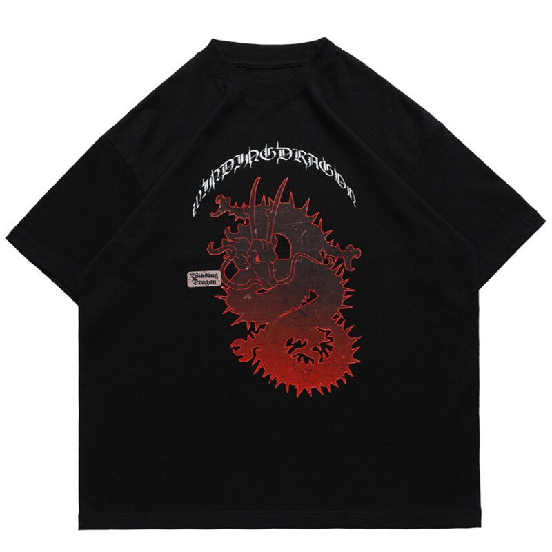 "Red Dragon" Unisex Men Women Streetwear Graphic T-Shirt - Street King Apparel